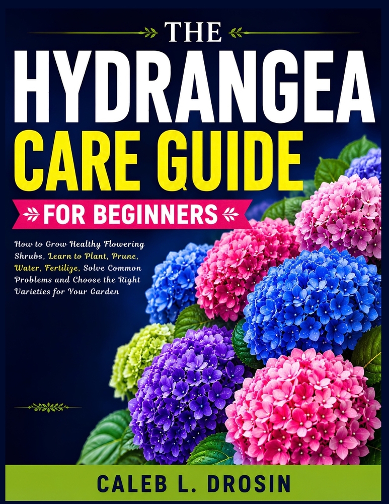 The Hydrangea Care Guide for Beginners: How to Grow Healthy Flowering Shrubs, Learn to Plant, Prune, Water, Fertilize, Solve Common Problems and Choos cover
