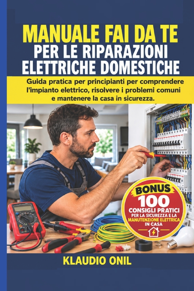 Manuale Fai Da Te Per Le Riparazioni Elettriche Domestiche: Guida pratica per principianti per comprendere l'impianto elettrico, risolvere i problemi cover