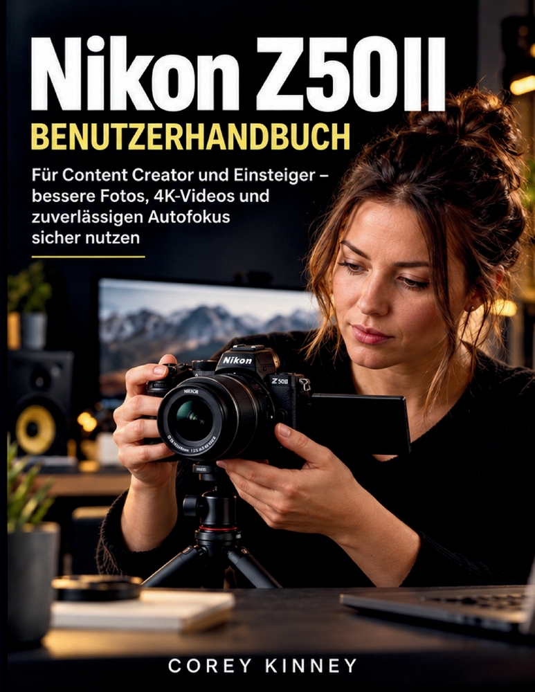 Nikon Z50II Benutzerhandbuch: Für Content Creator und Einsteiger bessere Fotos, 4KVideos und zuverlässigen Autofokus sicher nutzen cover