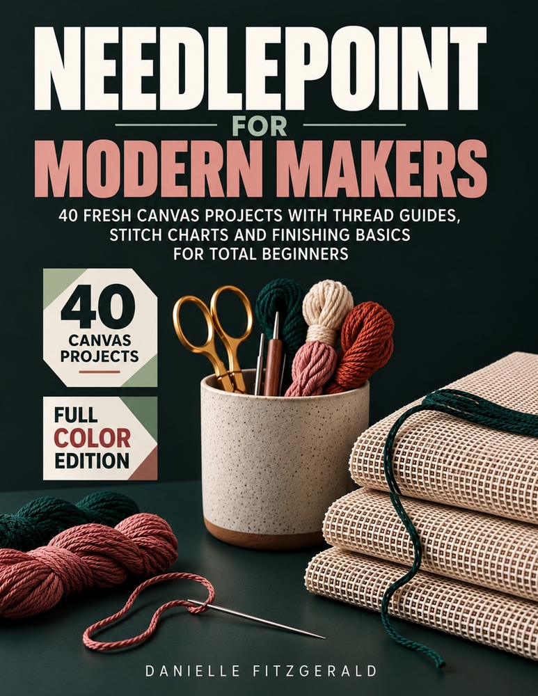 Needlepoint for Modern Makers: 40 Fresh Canvas Projects with Thread Guides, Stitch Charts and Finishing Basics for Total Beginners cover