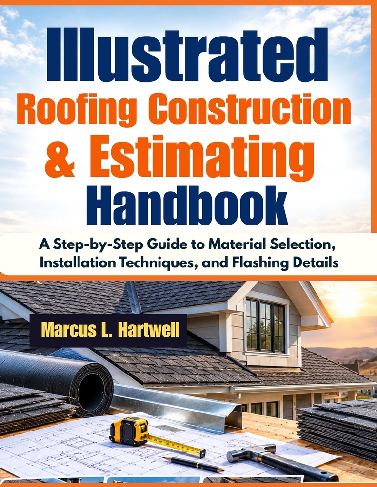 Illustrated Roofing Construction & Estimating Handbook: A Step-by-Step Guide to Material Selection, Installation Techniques, and Flashing Details cover