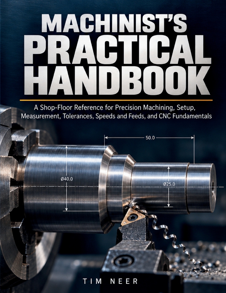 Machinist's Practical Handbook: A Shop-Floor Reference for Precision Machining, Setup, Measurement, Tolerances, Speeds and Feeds, and CNC Fundamentals cover