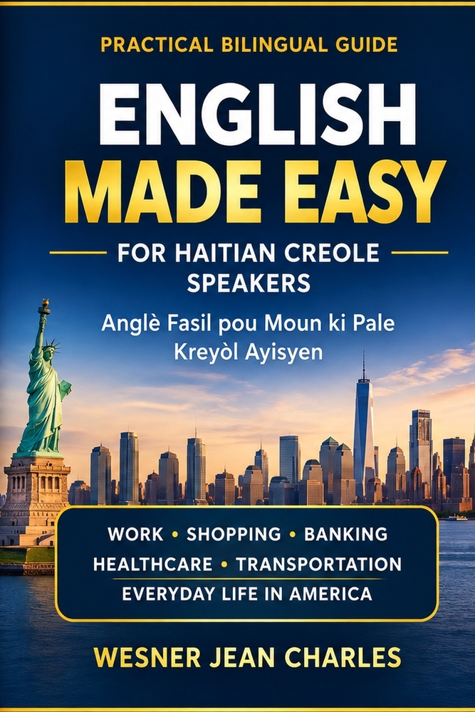 English Made Easy for Haitian Creole Speakers: Practical English for Work, Shopping, Banking, Healthcare & Everyday Life in America cover