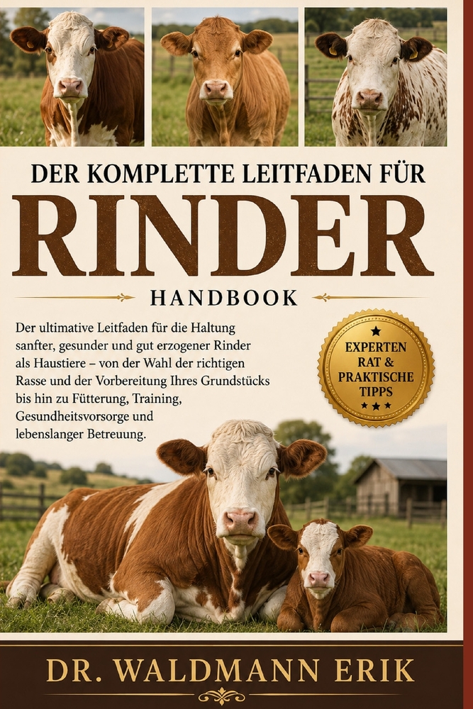 Der Komplette Leitfaden Für Rinder: Der ultimative Leitfaden für die Haltung sanfter, gesunder und gut erzogener....hin zu Fütterung, Training, Gesund cover