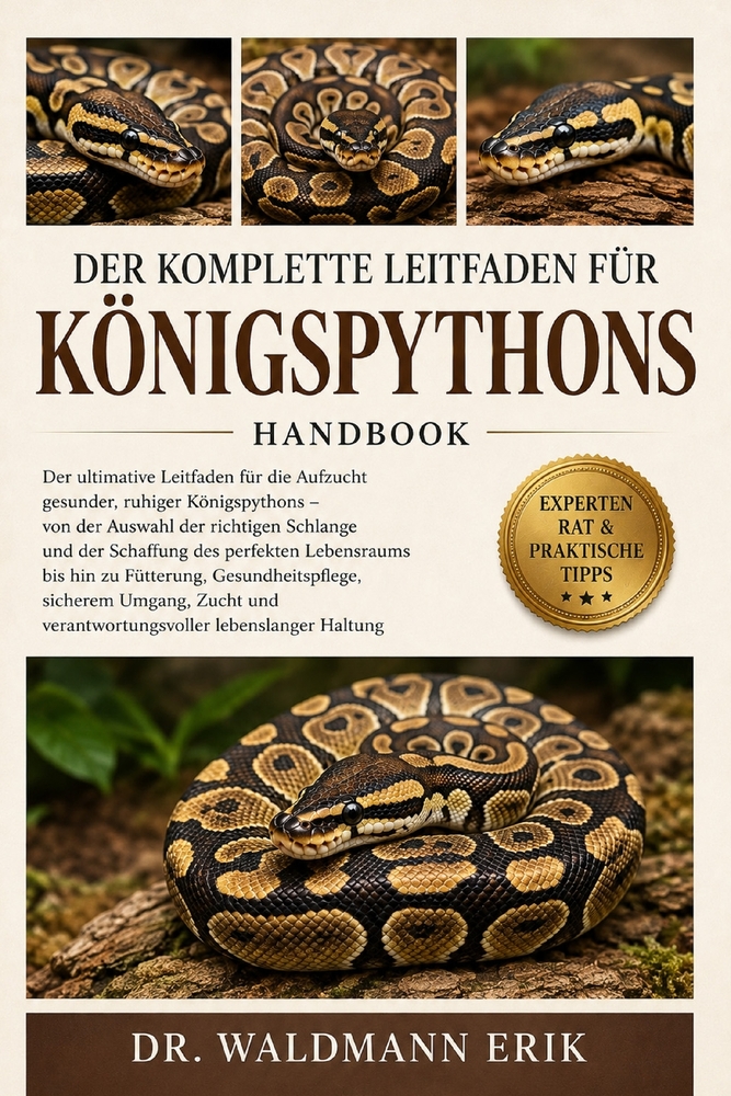 Der Komplette Leitfaden Für Königspythons: Der ultimative Leitfaden für die Aufzucht gesunder, ruhiger Königspythons - von der Auswahl...Zucht und ver cover