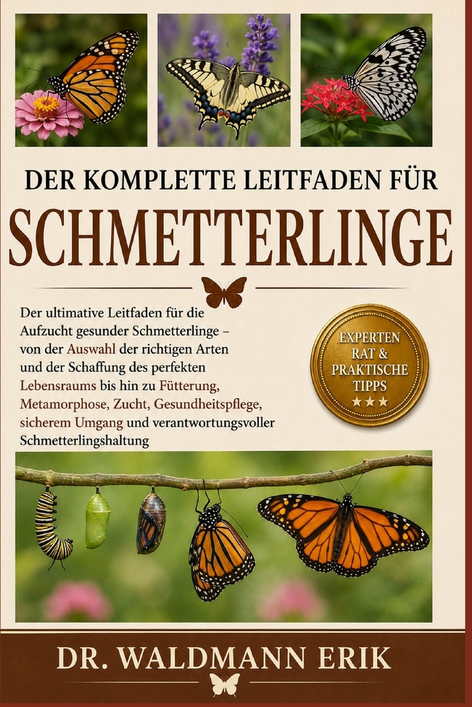 Der Komplette Leitfaden Für Schmetterlinge: Der ultimative Leitfaden für die Aufzucht gesunder Schmetterlinge....sicherem Umgang und verantwortungsvol cover