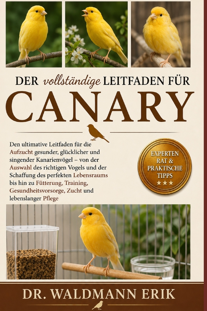 DER vollständige LEITFADEN FÜR CANARY: Der ultimative Leitfaden für die Aufzucht gesunder, glücklicher und singender...hin zu Fütterung, Training, Ges cover