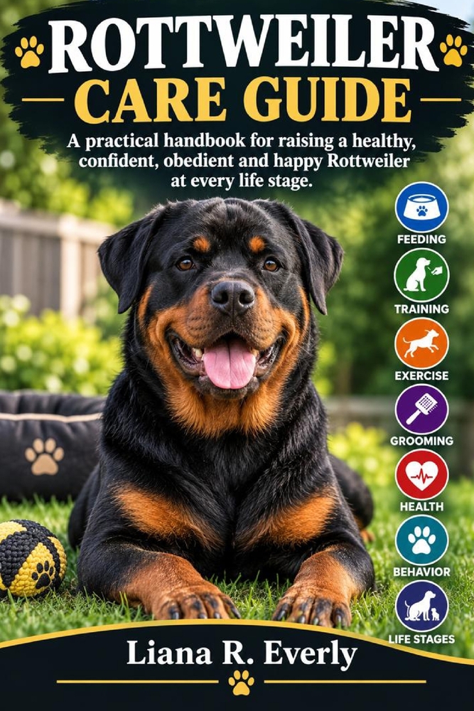 Rottweiler Care Guide: A Practical Handbook for Raising a Healthy, Confident, Obedient and Happy Rottweiler at Every Life Stage cover