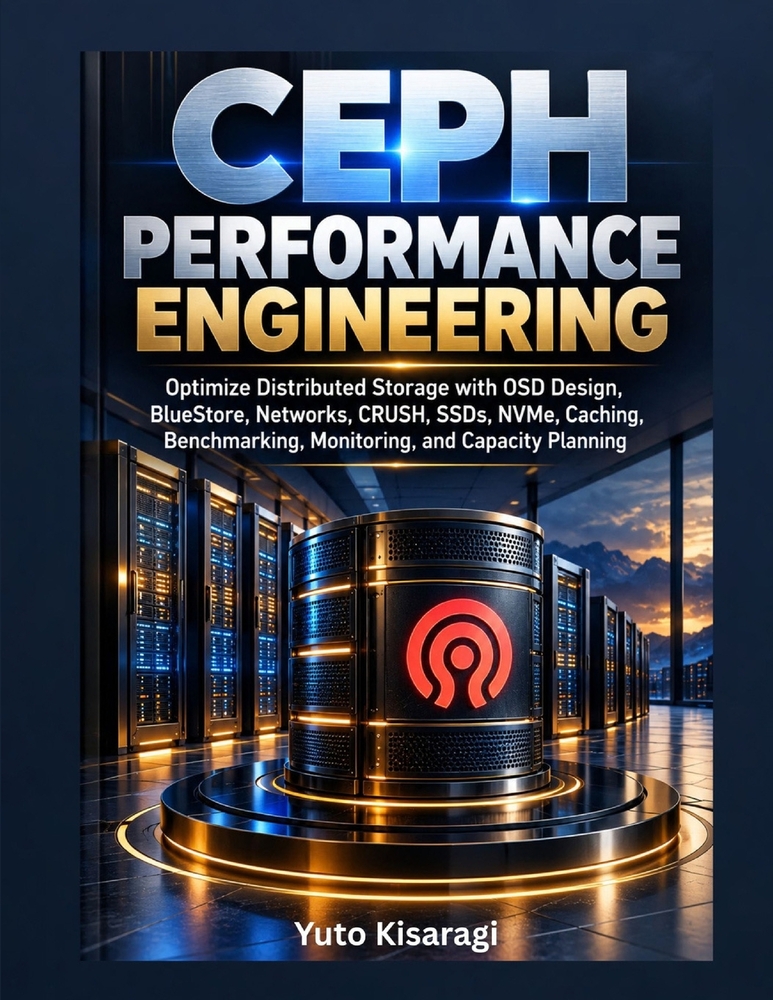 Ceph Performance Engineering: Optimize Distributed Storage with OSD Design, BlueStore, Networks, CRUSH, SSDs, NVMe, Caching, Benchmarking, Monitoring, cover