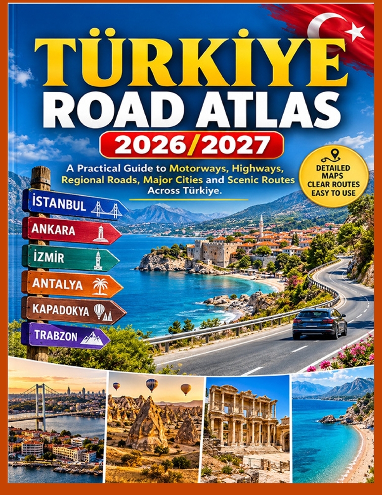 Türkiye Road Atlas 2026/2027: A Practical Guide to Motorways, Highways, Regional Roads, Major Cities and Scenic Routes Across Türkiye. cover