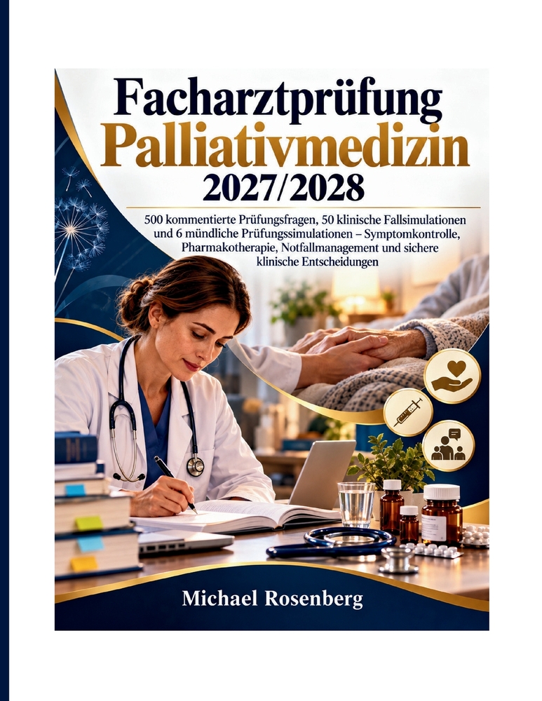 Facharztprüfung Palliativmedizin 2027/2028: 500 kommentierte Prüfungsfragen, 50 klinische Fallsimulationen und 6 mündliche Prüfungssimulationen - Symp cover