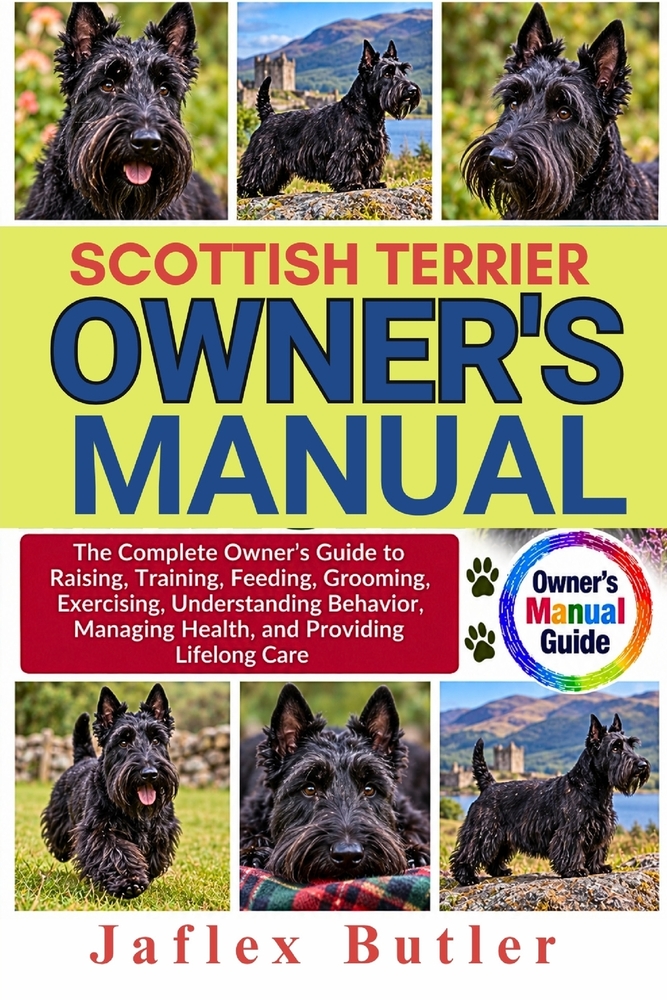 Scottish Terrier Owner's Manual: The Complete Owner's Guide to Raising, Training, Feeding, Grooming, Exercising, Understanding Behavior, Managing Heal cover