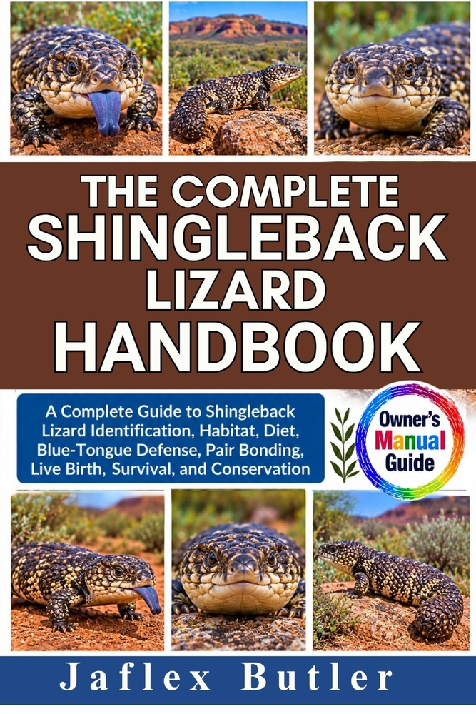 The Complete Shingleback Lizard Handbook: A Complete Guide to Shingleback Lizard Identification, Habitat, Diet, Blue-Tongue Defense, Pair Bonding, Liv cover