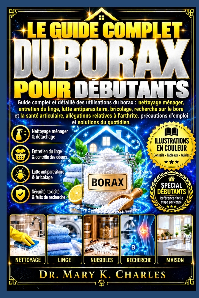 Le Guide Complet Du Borax Pour Débutants: Guide complet et détaillé des utilisations du borax: nettoyage ménager, entretien du linge, lutte antiparasi cover