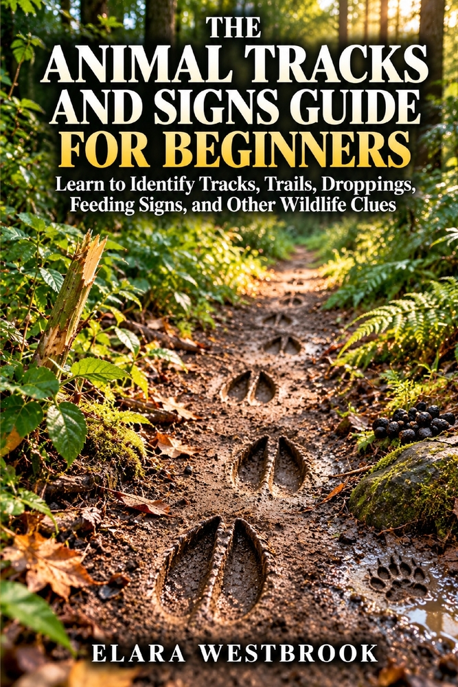The Animal Tracks and Signs Guide for Beginners: Learn to Identify Tracks, Trails, Droppings, Feeding Signs, and Other Wildlife Clues cover