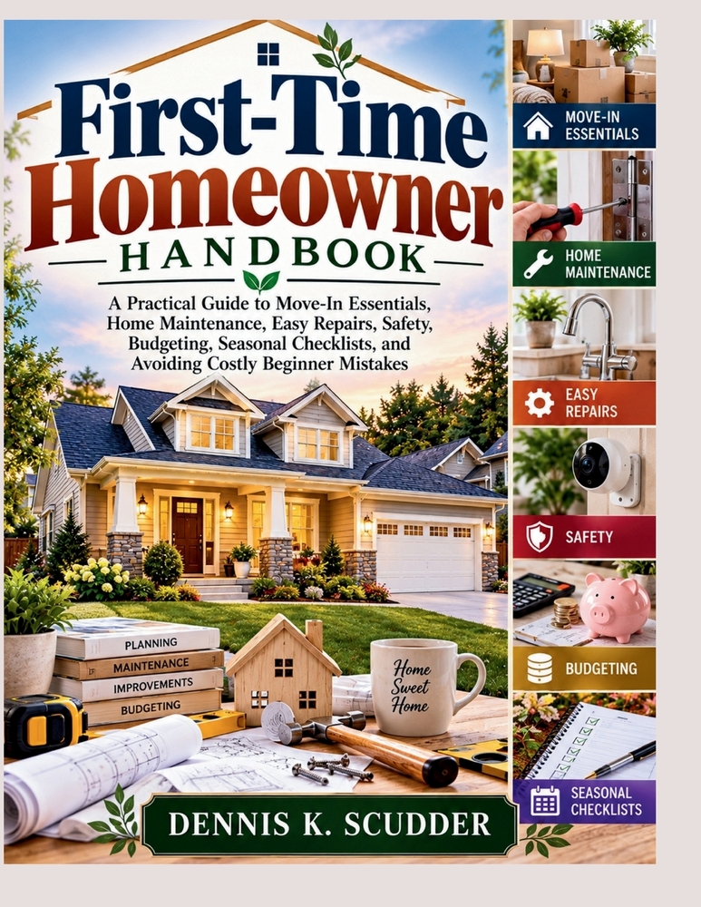 First-Time Homeowner Handbook: A Practical Guide to Move-In Essentials, Home Maintenance, Easy Repairs, Safety, Budgeting, Seasonal Checklists, and Av cover