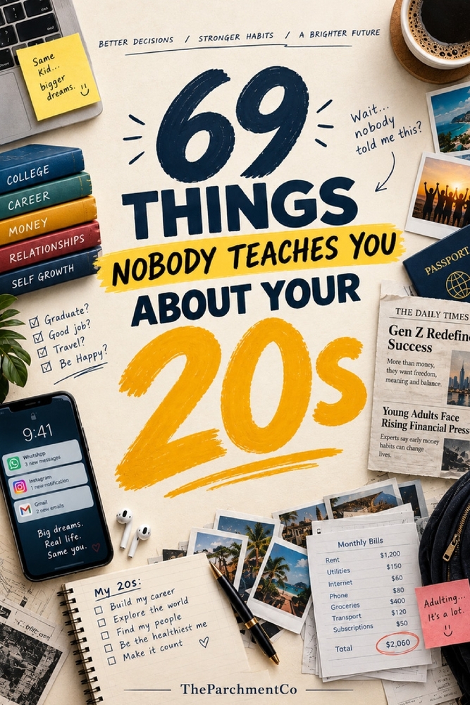 69 Things Nobody Teaches You About Your 20s: Practical Life Lessons About Money, Relationships, Career, Confidence, and Adulting cover