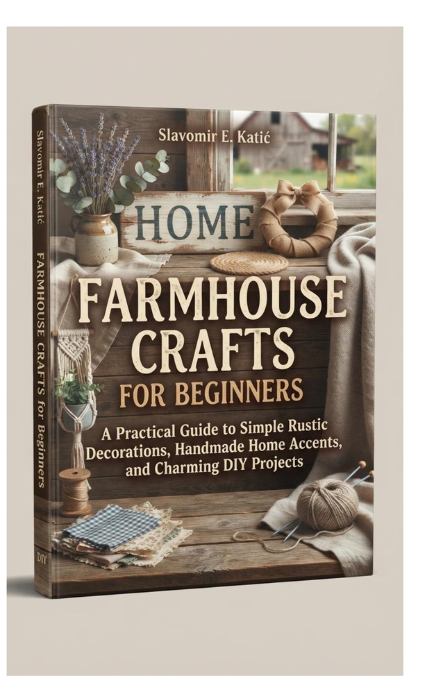 Farmhouse Crafts for Beginners: A Practical Guide to Simple Rustic Decorations, Handmade Home Accents, and Charming DIY Projects cover
