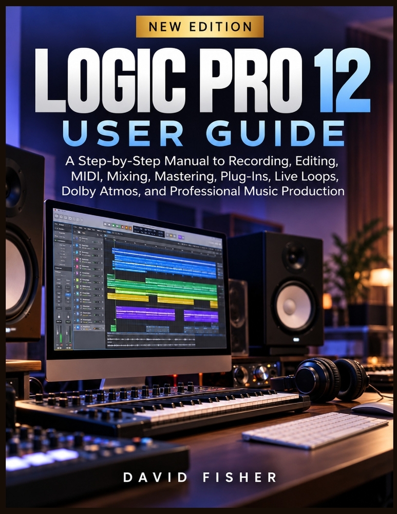 Logic Pro 12 User Guide: A Step-by-Step manual to Recording, Editing, MIDI, Mixing, Mastering, Plug-Ins, Live Loops, Dolby Atmos, and Professional Mus cover