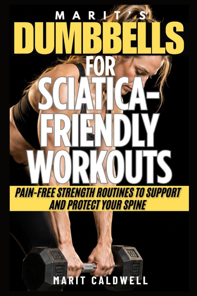 Marit's Dumbbells For Sciatica-Friendly Workouts: Pain-Free Strength Routines to Support and Protect Your Spine cover