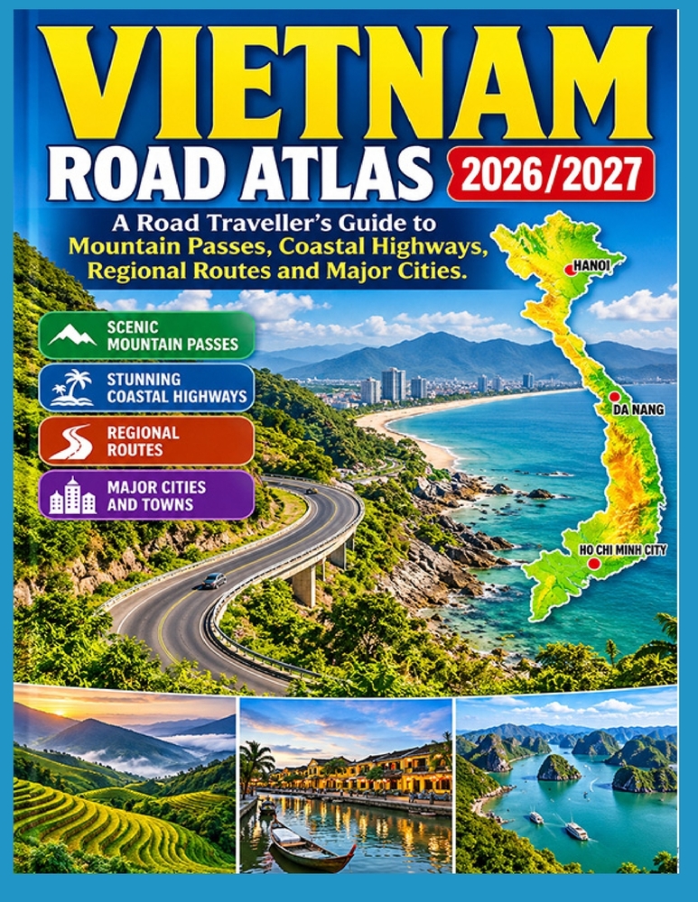 Vietnam Road Atlas 2026/2027: A Road Traveller's Guide to Mountain Passes, Coastal Highways, Regional Routes and Major Cities. cover