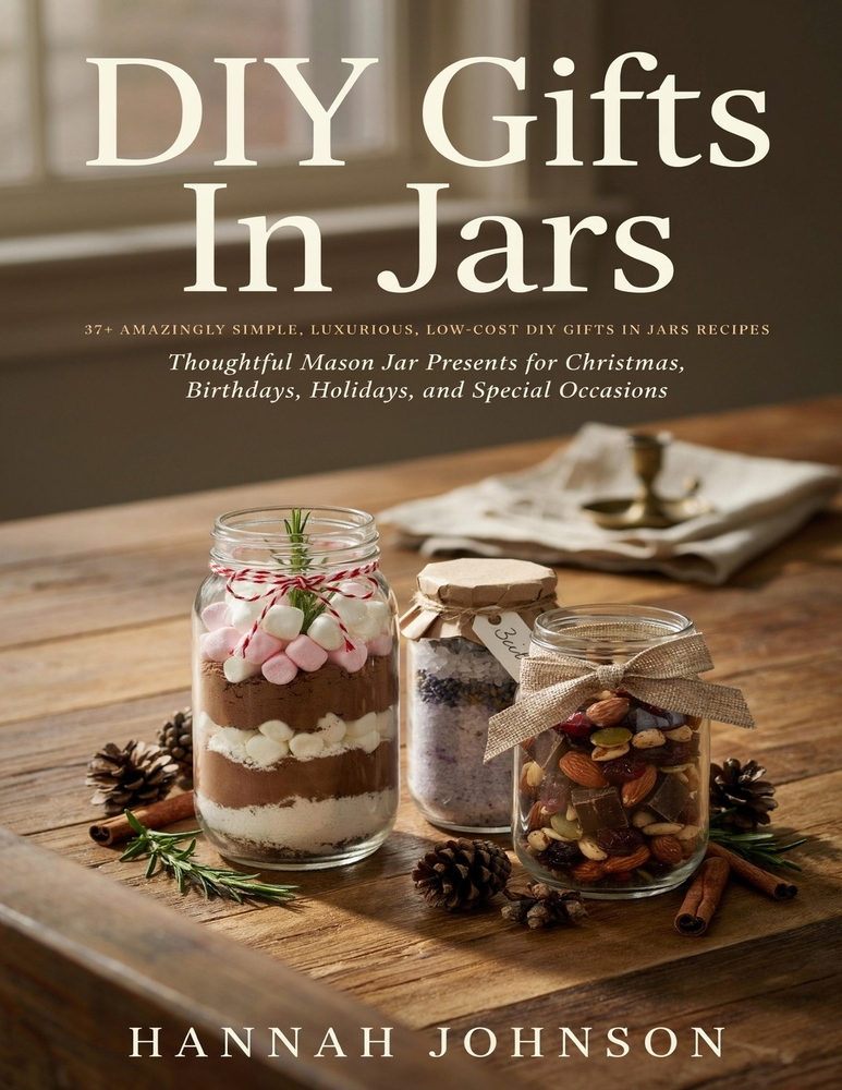 DIY Gifts In Jars: 37+ Amazingly Simple, Luxurious, Low-Cost DIY Gifts In Jars Recipes: Thoughtful Mason Jar Presents for Christmas, Birthdays, Holida cover