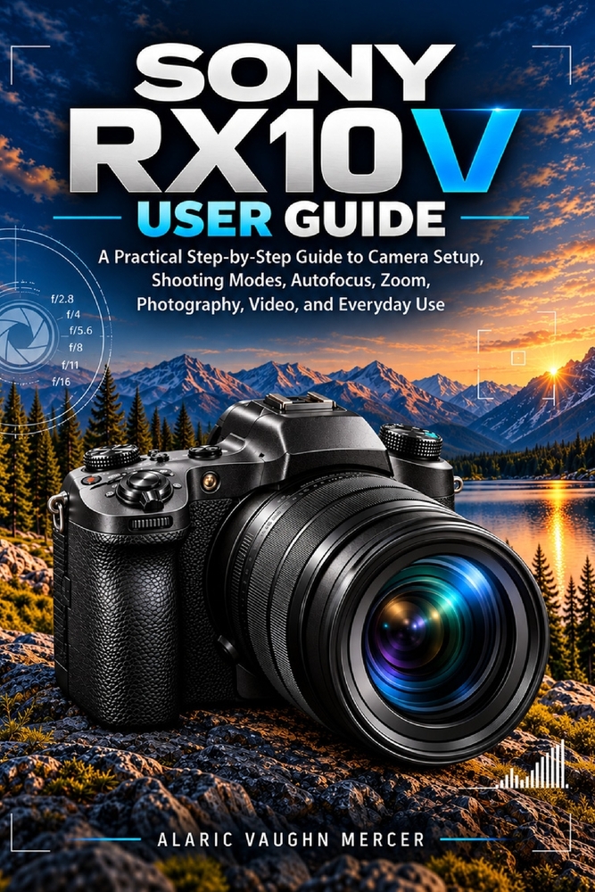 Sony RX10 V User Guide: A Practical Step-by-Step Guide to Camera Setup, Shooting Modes, Autofocus, Zoom, Photography, Video, and Everyday Use cover