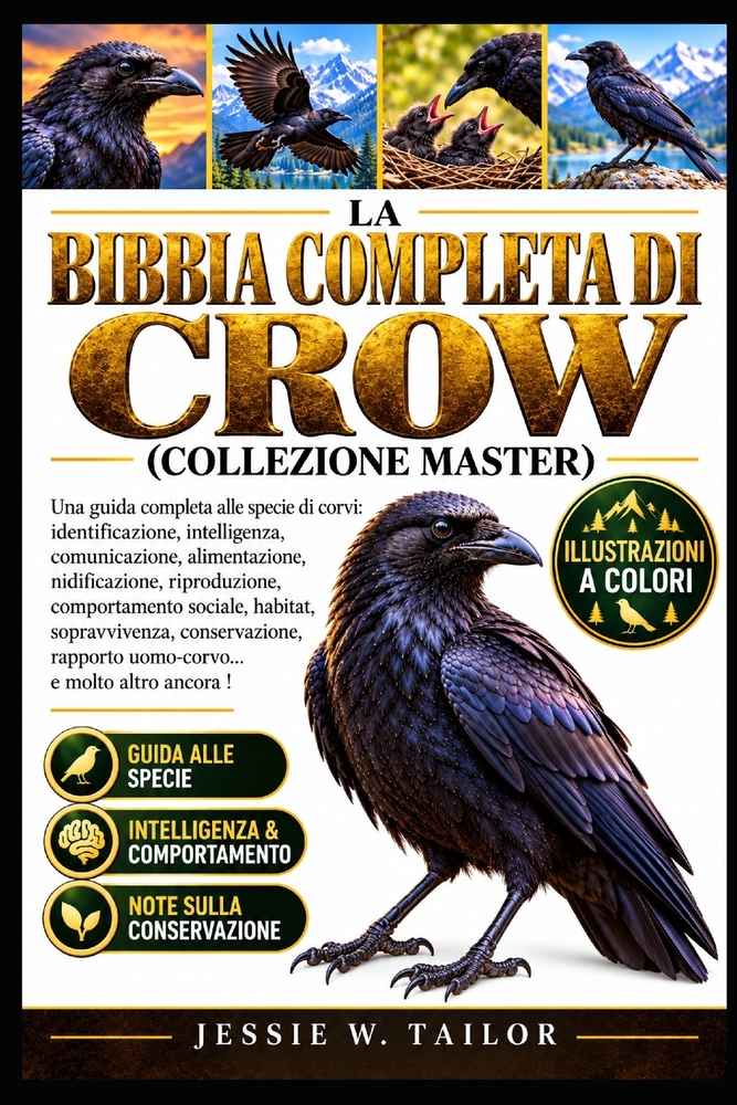 La Bibbia Completa Di Crow (Collezione Master): Una guida completa alle specie di corvi: identificazione, intelligenza, comunicazione, alimentazione, cover