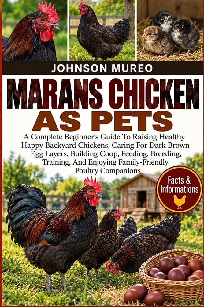 Marans Chicken as Pets: A Complete Beginner's Guide To Raising Healthy Happy Backyard Chickens, Caring For Dark Brown Egg Layers, Building Coop, Feedi cover