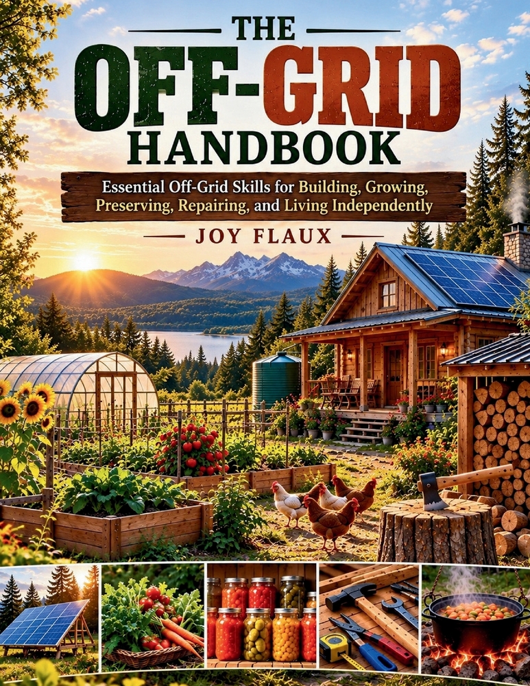 The Off-Grid Handbook: Essential Off-Grid Skills for Building, Growing, Preserving, Repairing, and Living Independently cover