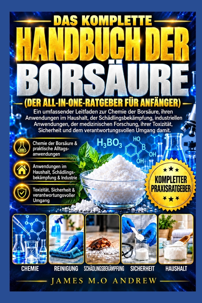 Das Komplette Handbuch Der Borsäure (Der All-In-One-Ratgeber Für Anfänger): Ein umfassender Leitfaden zur Chemie der Borsäure, ihren Anwendungen im Ha cover