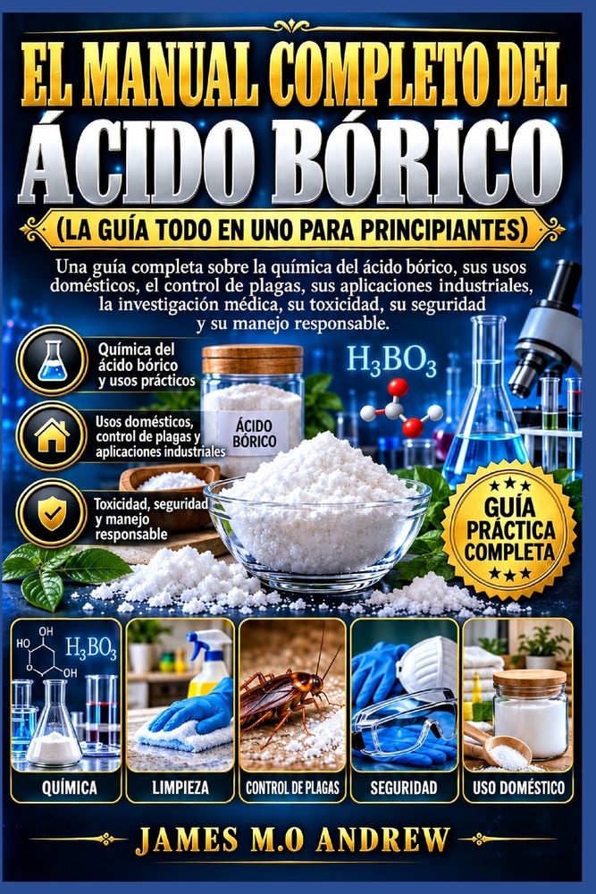 El Manual Completo del Ácido Bórico (La Guía Todo En Uno Para Principiantes): Una guía completa sobre la química del ácido bórico, sus usos domésticos cover