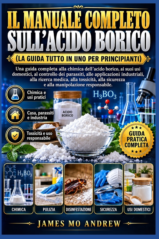 Il Manuale Completo Sull'acido Borico (La Guida Tutto in Uno Per Principianti): Una guida completa alla chimica dell'acido borico, ai suoi usi domesti cover
