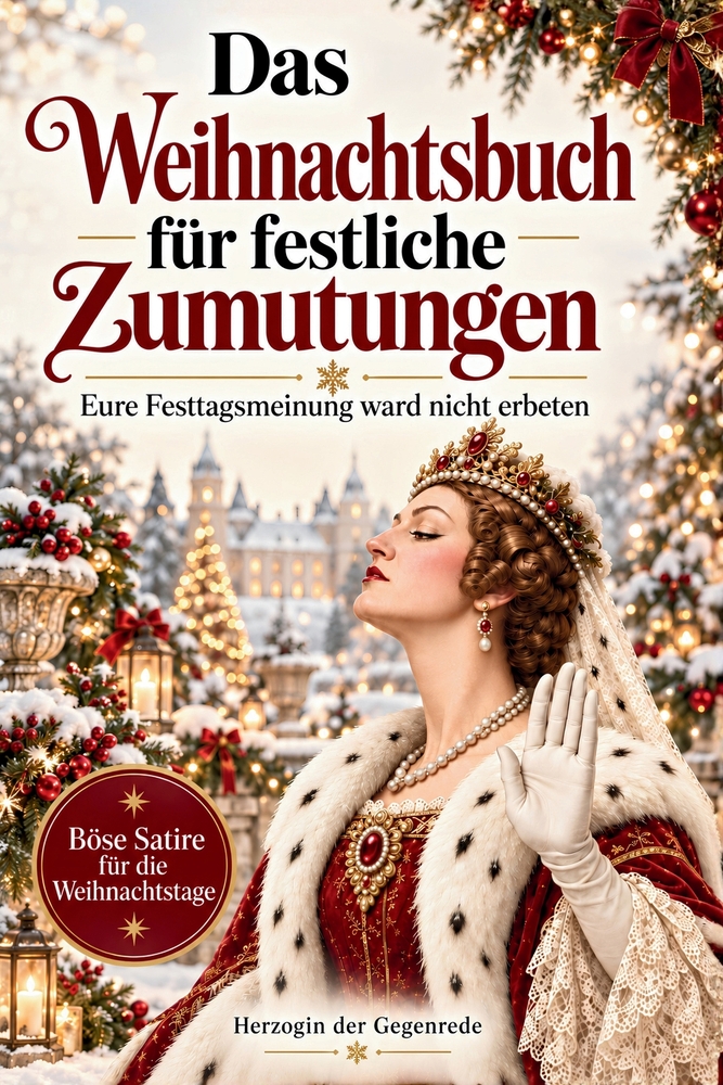 Das Weihnachtsbuch für festliche Zumutungen: 24 höfische Abfuhren für die Weihnachtstage Das lustige Geschenk für Frauen und Männer mit Humor Witzige cover