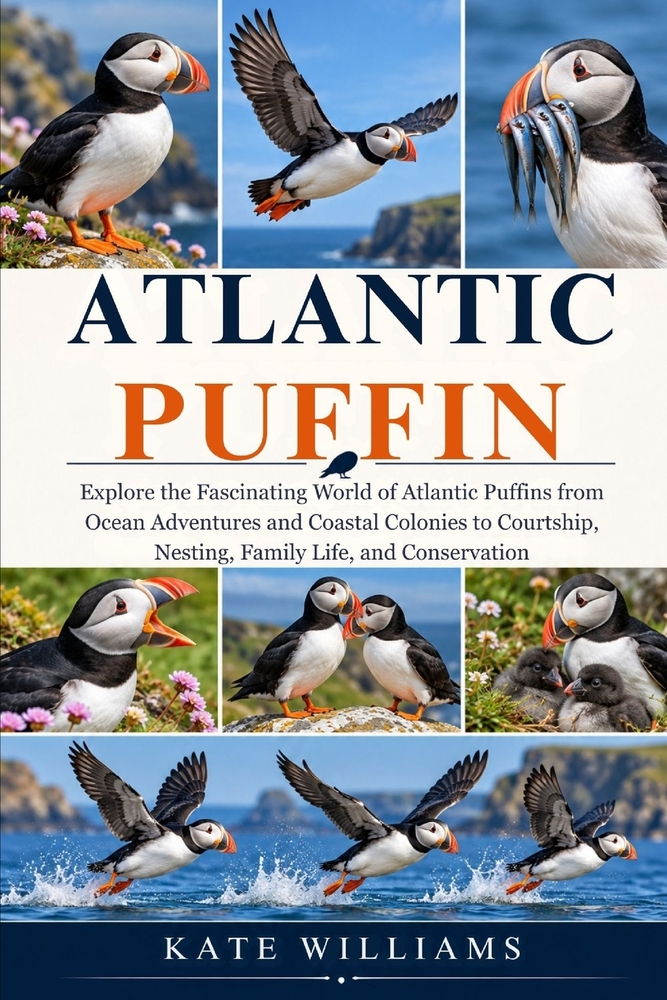 Atlantic Puffin: Explore the Fascinating World of Atlantic Puffins from Ocean Adventures and Coastal Colonies to Courtship, Nesting, Family Life, and cover