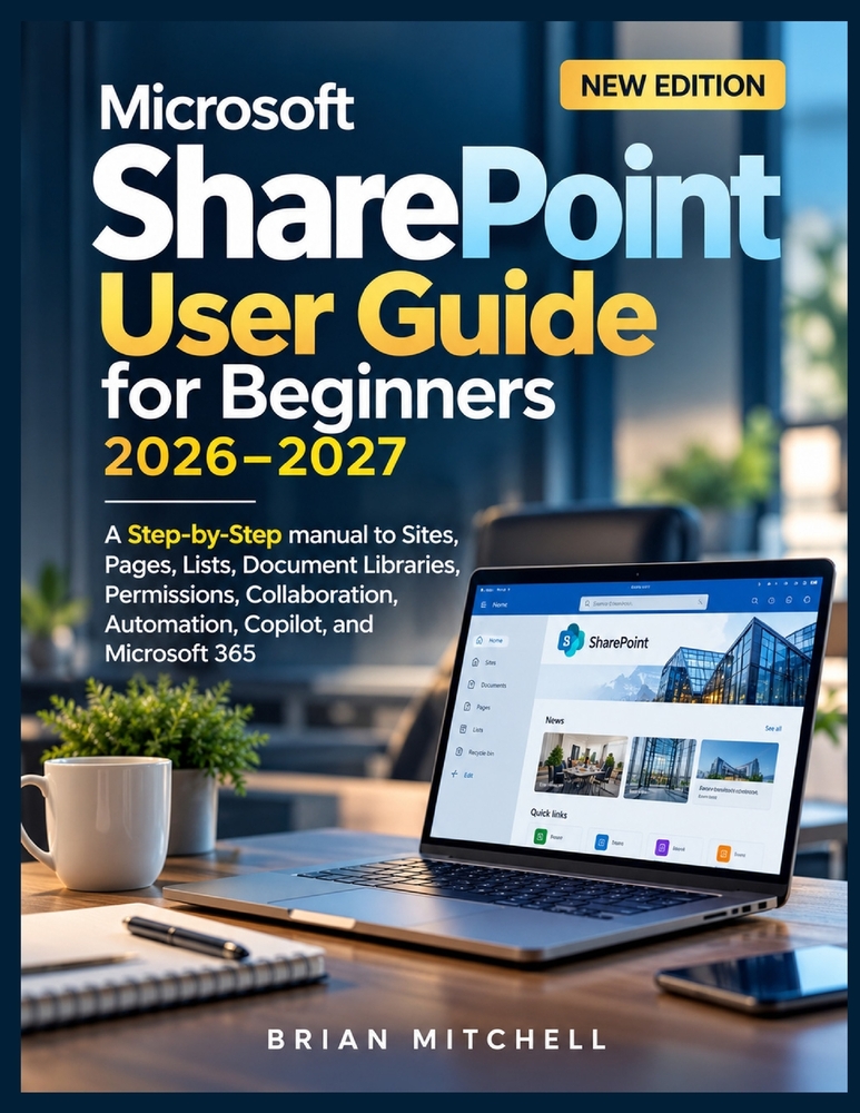 Microsoft SharePoint User Guide for Beginners 2026-2027: A Step-by-Step manual to Sites, Pages, Lists, Document Libraries, Permissions, Collaboration, cover