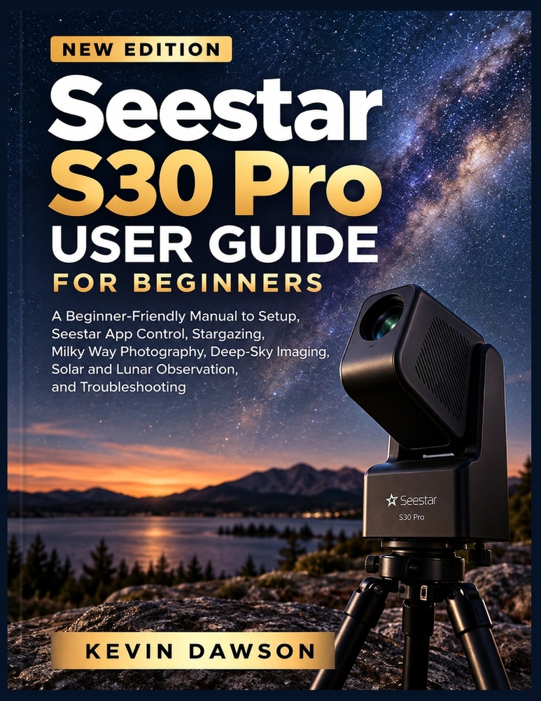 Seestar S30 Pro User Guide for Beginners: A Beginner-Friendly manual to Setup, Seestar App Control, Stargazing, Milky Way Photography, Deep-Sky Imagin cover