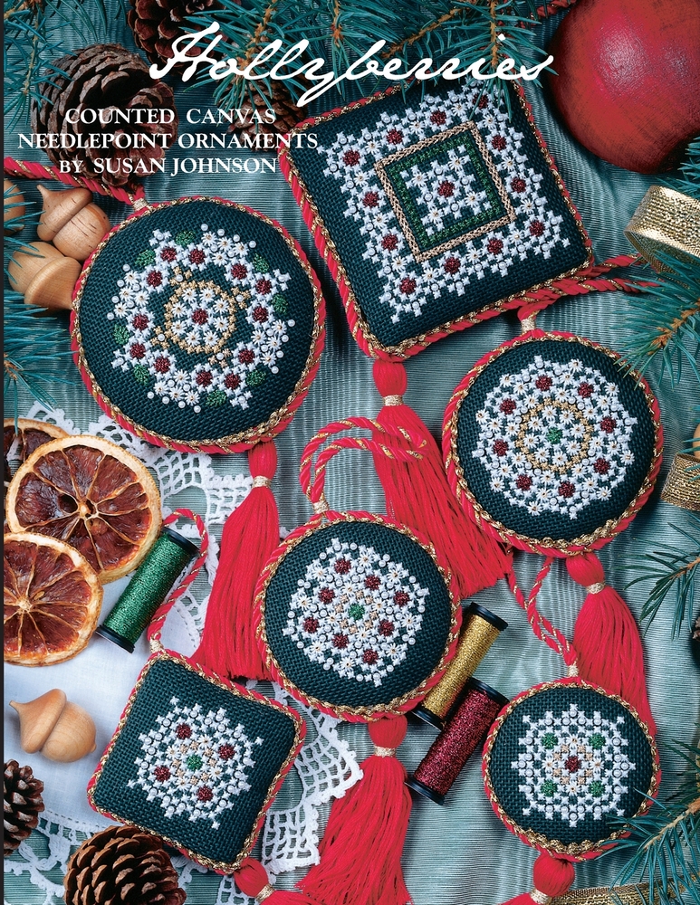 Hollyberries: 6 Counted Canvas Needlepoint Ornament Patterns cover