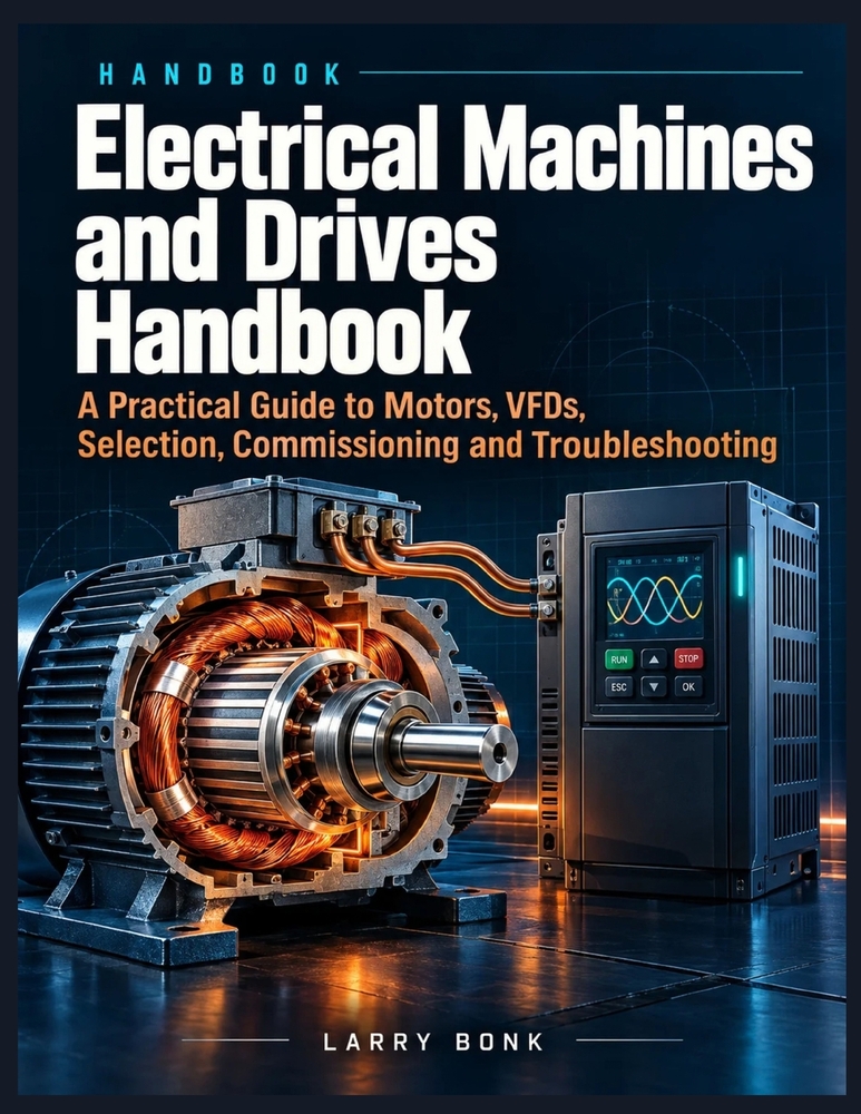 Electrical Machines and Drives Handbook: A Practical Guide to Motors, VFDs, Selection, Commissioning and Troubleshooting cover