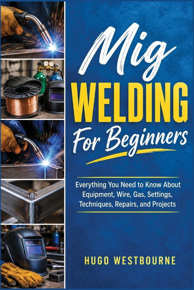 Mig Welding For Beginners: Everything You Need to Know About Equipment, Wire, Gas, Settings, Techniques, Repairs, and Projects cover