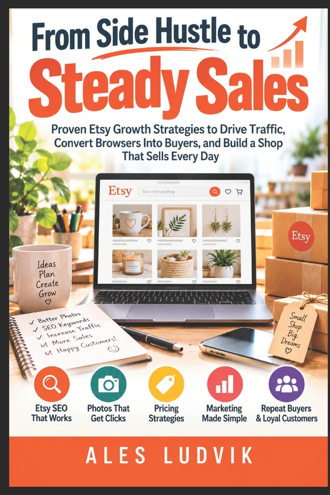 From Side Hustle to Steady Sales: Proven Etsy Growth Strategies to Drive Traffic, Convert Browsers Into Buyers, and Build a Shop That Sells Every Day cover