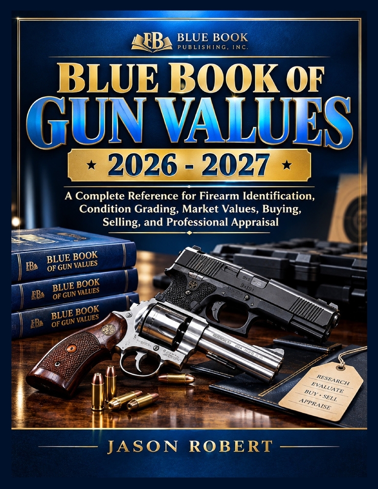 Blue Book of Gun Values 2026 - 2027: A Complete Reference for Firearm Identification, Condition Grading, Market Values, Buying, Selling, and Professio cover
