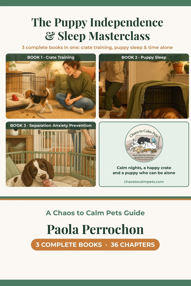 The Puppy Independence & Sleep Masterclass: 3 Complete Books in One: Crate Training, Puppy Sleep, and Separation Anxiety Prevention cover