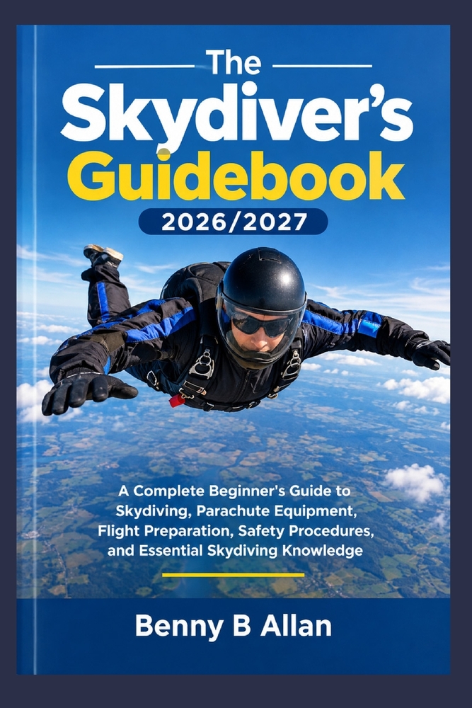 The Skydiver's Guidebook 2026/2027: A Complete Beginner's Guide to Skydiving, Parachute Equipment, Flight Preparation, Safety Procedures, and Essentia cover