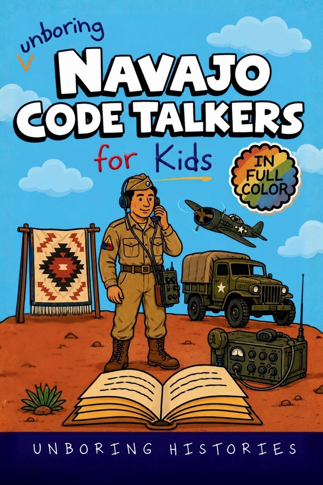 Unboring Navajo Code Talkers for Kids: Funny, Interesting, Concise Guide to the Navajo Code Talkers' Secret WWII Code, Daring Missions, and Incredible cover