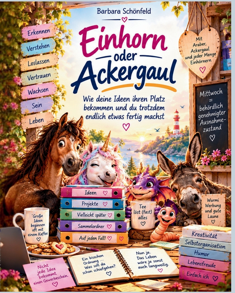 Einhorn oder Ackergaul: Wie deine Ideen ihren Platz bekommen und du trotzdem endlich etwas fertig machst cover
