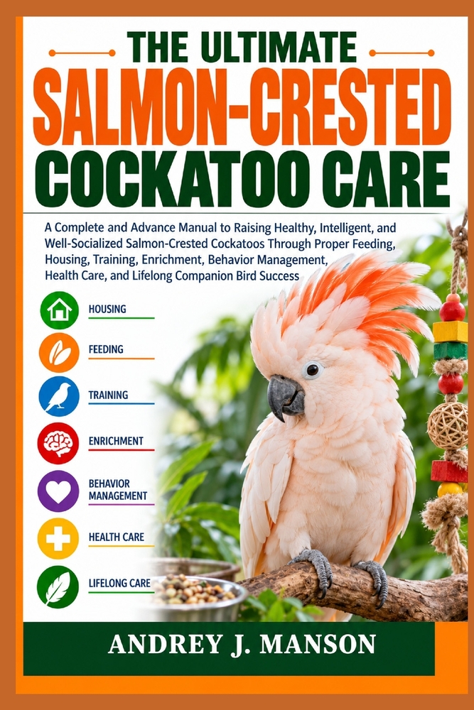 The Ultimate Salmon-Crested Cockatoo Care: A Complete and Advanced Manual to Raising Healthy, Intelligent, and Well-Socialized Salmon-Crested Cockatoo cover