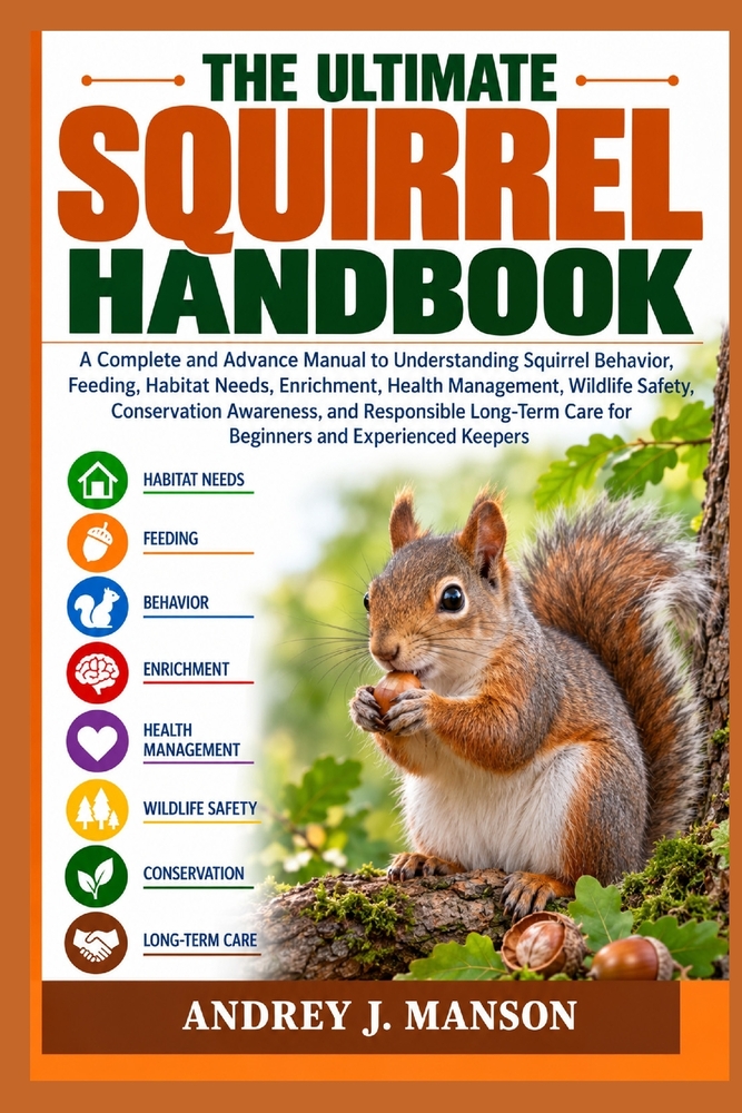 The Ultimate Squirrel Handbook: A Complete and Advance Manual to Understanding Squirrel Behavior, Feeding, Habitat Needs, Enrichment, Health Managemen cover