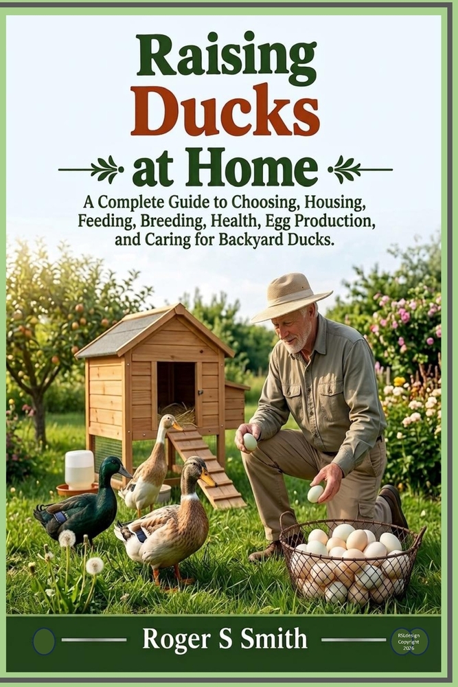 Raising Ducks at Home: A Complete Guide to Choosing, Housing, Feeding, Breeding, Health, Egg Production, and Caring for Backyard Ducks cover