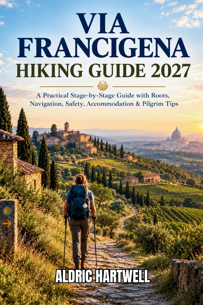 Via Francigena Hiking Guide 2027: A Practical Stage-by-Stage Guide with Root, Navigation, Safety & Pilgrim Tips cover